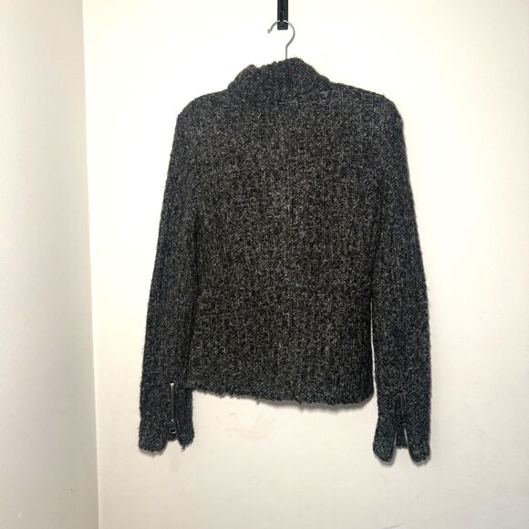 Culture Calvari Knit Cardigan Beaded Shoulder Detail Military Zippers S‎ - Picture 4 of 8